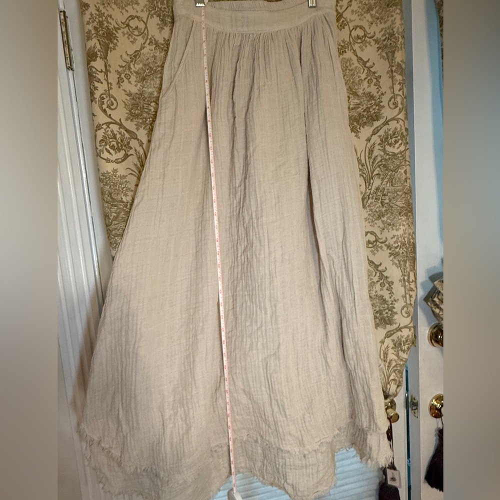 It is well LA Gauze 100% Cotton Sleeveless Top and Maxi Skirt Set in Natural - Picture 8 of 12